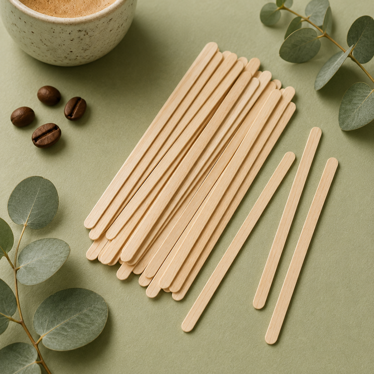 Premium Wooden Coffee Stirrers