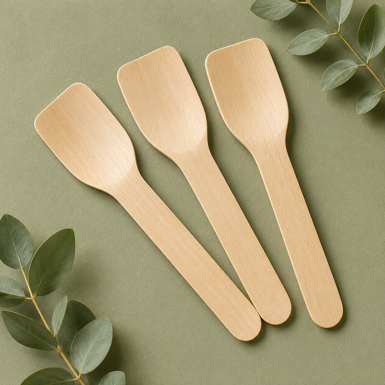 Premium Wooden Flat Spoons
