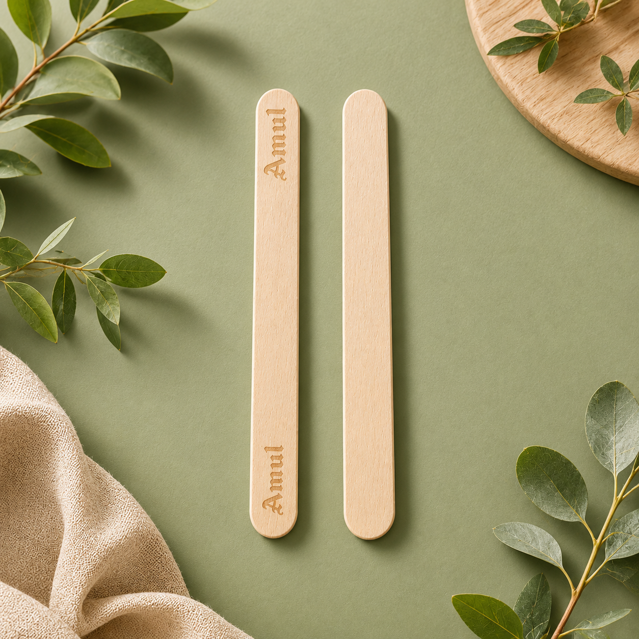 Straight Edge Wooden Icecream Sticks